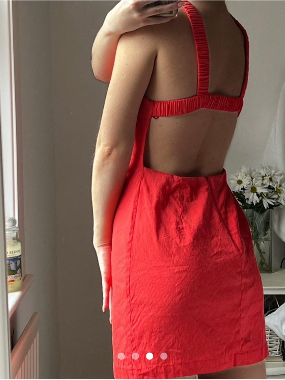 ZARA Red Mini Dress Size Small | Sleeveless Strappy | Minimalist Chic - Picture 2 of 11